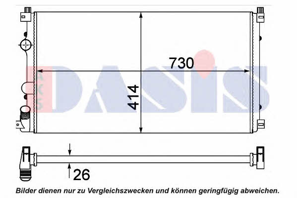 Dasis 180054N Radiator, engine cooling 180054N: Buy near me in Poland at 2407.PL - Good price!