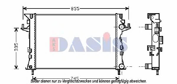 Dasis 180076N Radiator, engine cooling 180076N: Buy near me in Poland at 2407.PL - Good price!