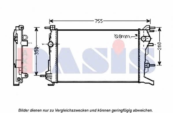 Dasis 180084N Radiator, engine cooling 180084N: Buy near me in Poland at 2407.PL - Good price!