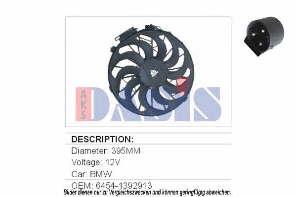 Dasis 870490N Hub, engine cooling fan wheel 870490N: Buy near me in Poland at 2407.PL - Good price!