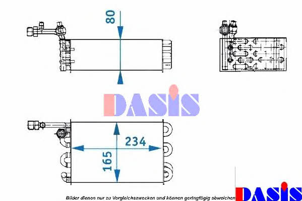 Dasis 820860N Air conditioner evaporator 820860N: Buy near me in Poland at 2407.PL - Good price!