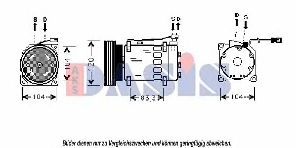 Dasis 850782N Compressor, air conditioning 850782N: Buy near me in Poland at 2407.PL - Good price!