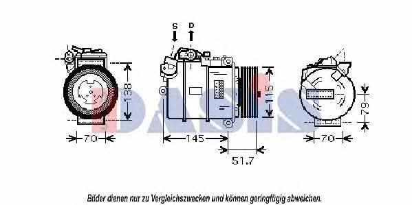 Dasis 851805N Compressor, air conditioning 851805N: Buy near me in Poland at 2407.PL - Good price!