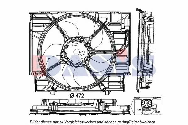 Dasis 058083N Вентилятор радіатора охолодження 058083N: Приваблива ціна - Купити у Польщі на 2407.PL!