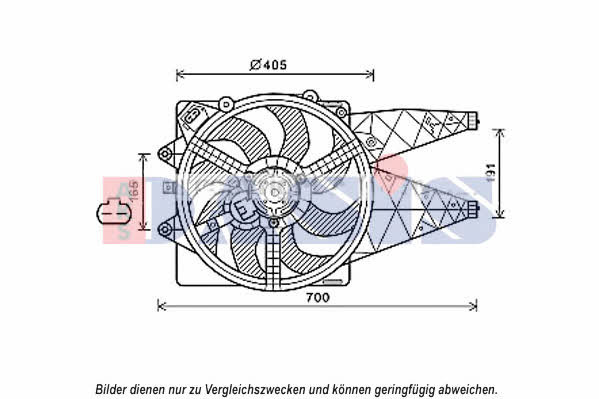 Dasis 088105N Hub, engine cooling fan wheel 088105N: Buy near me at 2407.PL in Poland at an Affordable price!