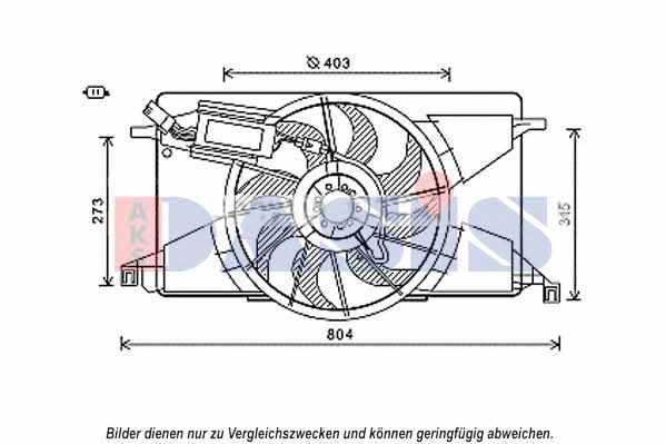 Dasis 098128N Hub, engine cooling fan wheel 098128N: Buy near me in Poland at 2407.PL - Good price!