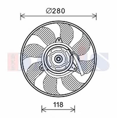 Dasis 088159N Hub, engine cooling fan wheel 088159N: Buy near me in Poland at 2407.PL - Good price!