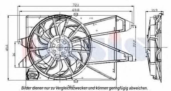 Dasis 098115N Hub, engine cooling fan wheel 098115N: Buy near me in Poland at 2407.PL - Good price!