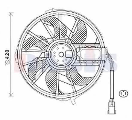 Dasis 870454N Hub, engine cooling fan wheel 870454N: Buy near me in Poland at 2407.PL - Good price!