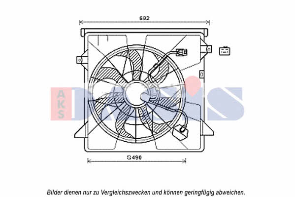 Dasis 568055N Hub, engine cooling fan wheel 568055N: Buy near me in Poland at 2407.PL - Good price!