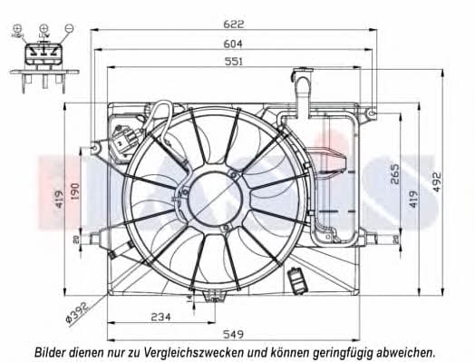 Dasis 568046N Hub, engine cooling fan wheel 568046N: Buy near me at 2407.PL in Poland at an Affordable price!