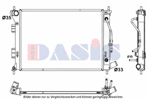 Dasis 560093N Radiator, engine cooling 560093N: Buy near me in Poland at 2407.PL - Good price!