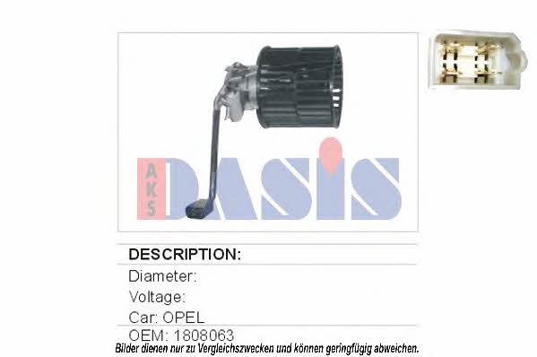 Dasis 158005N Fan assy - heater motor 158005N: Buy near me in Poland at 2407.PL - Good price!