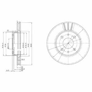 Delphi BG2330 Innenbelüftete Bremsscheibe vorne BG2330: Bestellen Sie in Polen zu einem guten Preis bei 2407.PL!