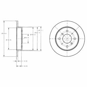 Delphi BG2338 Bremsscheibe hinten, unbelüftet BG2338: Kaufen Sie zu einem guten Preis in Polen bei 2407.PL!