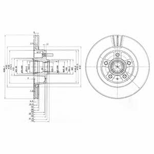 Delphi BG2342 Front brake disc ventilated BG2342: Buy near me in Poland at 2407.PL - Good price!