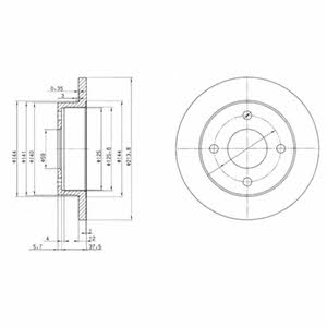 Delphi BG2357 Диск гальмівний передній невентильований BG2357: Купити у Польщі - Добра ціна на 2407.PL!