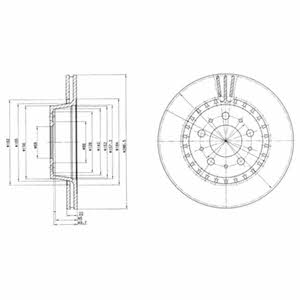 Delphi BG2426 Front brake disc ventilated BG2426: Buy near me in Poland at 2407.PL - Good price!