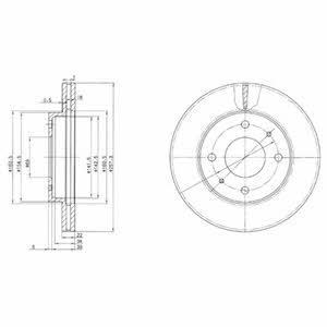 Delphi BG2657 Front brake disc ventilated BG2657: Buy near me in Poland at 2407.PL - Good price!