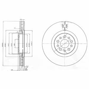 Delphi BG3898 Тормозной диск передний вентилируемый BG3898: Отличная цена - Купить в Польше на 2407.PL!