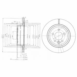 Delphi BG3919 Wentylowana tarcza hamulcowa z tyłu BG3919: Dobra cena w Polsce na 2407.PL - Kup Teraz!