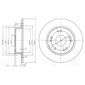 Delphi BG3964 Тормозной диск задний невентилируемый BG3964: Отличная цена - Купить в Польше на 2407.PL!