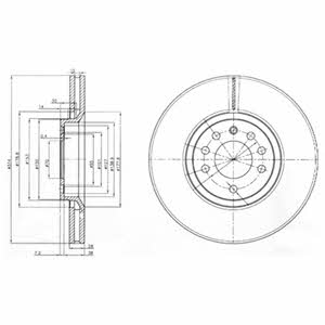 Delphi BG3973 Innenbelüftete Bremsscheibe vorne BG3973: Kaufen Sie zu einem guten Preis in Polen bei 2407.PL!