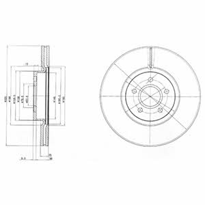 Delphi BG4056 Front brake disc ventilated BG4056: Buy near me in Poland at 2407.PL - Good price!