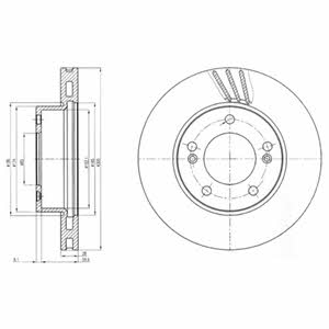 Delphi BG4207 Innenbelüftete Bremsscheibe vorne BG4207: Kaufen Sie zu einem guten Preis in Polen bei 2407.PL!