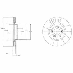 Delphi BG4215 Диск гальмівний BG4215: Приваблива ціна - Купити у Польщі на 2407.PL!