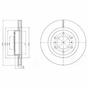 Delphi BG4228 Front brake disc ventilated BG4228: Buy near me in Poland at 2407.PL - Good price!