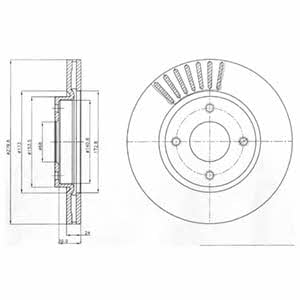 Delphi BG4337 Innenbelüftete Bremsscheibe vorne BG4337: Kaufen Sie zu einem guten Preis in Polen bei 2407.PL!