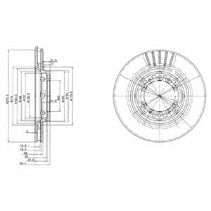 Delphi BG3115 Front brake disc ventilated BG3115: Buy near me in Poland at 2407.PL - Good price!