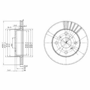 Delphi BG3173 Innenbelüftete Bremsscheibe vorne BG3173: Kaufen Sie zu einem guten Preis in Polen bei 2407.PL!