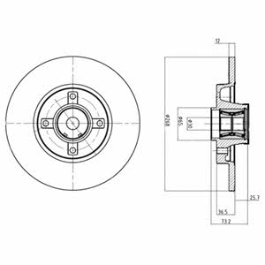 Delphi BG9053RS Диск гальмівний задній невентильований BG9053RS: Приваблива ціна - Купити у Польщі на 2407.PL!