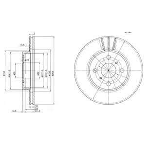 Delphi BG3414 Innenbelüftete Bremsscheibe vorne BG3414: Kaufen Sie zu einem guten Preis in Polen bei 2407.PL!