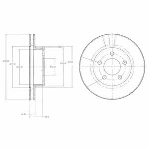 Delphi BG3546 Innenbelüftete Bremsscheibe vorne BG3546: Kaufen Sie zu einem guten Preis in Polen bei 2407.PL!