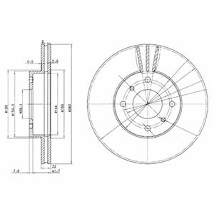 Delphi BG3596 Тормозной диск передний вентилируемый BG3596: Отличная цена - Купить в Польше на 2407.PL!