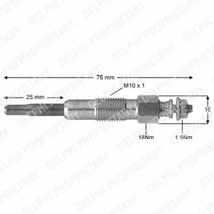 Delphi HDS375 Glow plug HDS375: Buy near me in Poland at 2407.PL - Good price!