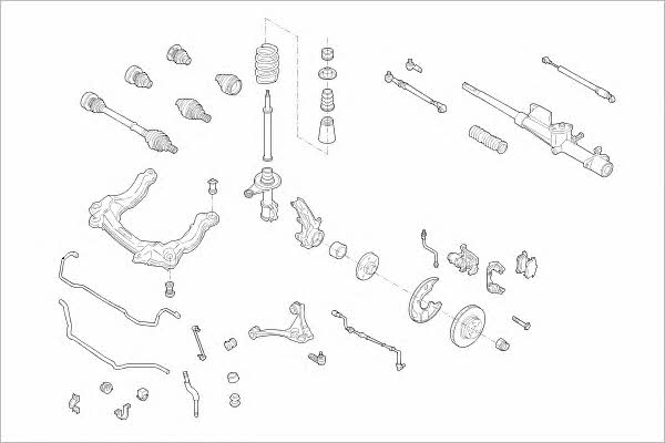  AUDI-01113-F Wheel suspension AUDI01113F: Buy near me in Poland at 2407.PL - Good price!