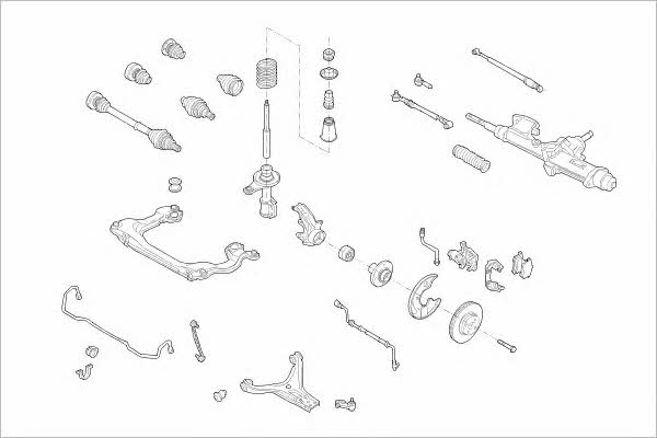  AUDI-01409-F Wheel suspension AUDI01409F: Buy near me in Poland at 2407.PL - Good price!