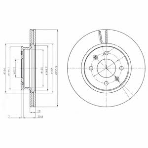 Delphi BG4535 Тормозной диск передний вентилируемый BG4535: Отличная цена - Купить в Польше на 2407.PL!