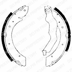 Delphi LS1714 Brake shoe set LS1714: Buy near me at 2407.PL in Poland at an Affordable price!