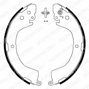 Delphi LS1826 Brake shoe set LS1826: Buy near me in Poland at 2407.PL - Good price!