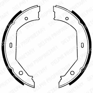 Delphi LS1857 Parking brake shoes LS1857: Buy near me in Poland at 2407.PL - Good price!