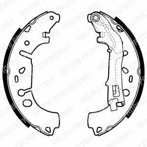 Delphi LS1981 Brake shoe set LS1981: Buy near me in Poland at 2407.PL - Good price!