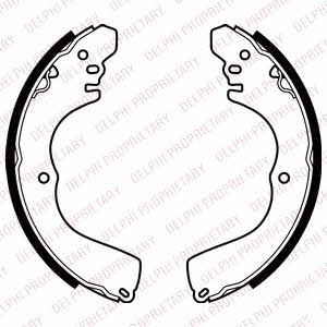 Delphi LS2074 Parking brake shoes LS2074: Buy near me in Poland at 2407.PL - Good price!