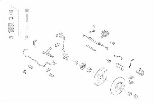  MERC-00967-F Wheel suspension MERC00967F: Buy near me in Poland at 2407.PL - Good price!