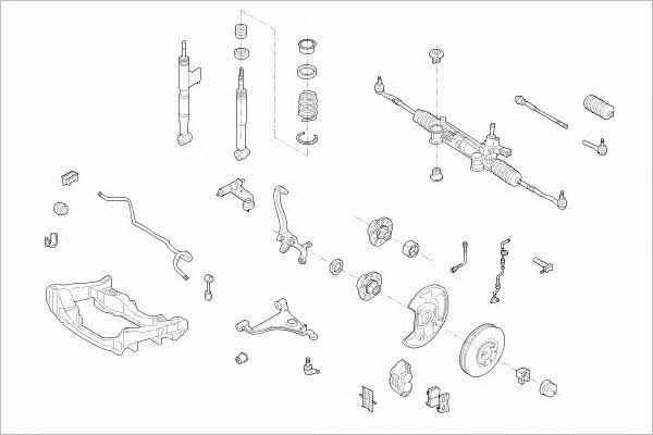  MERC-05542-F Wheel suspension MERC05542F: Buy near me in Poland at 2407.PL - Good price!