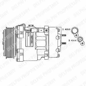 Delphi TSP0155425 Compressor, air conditioning TSP0155425: Buy near me in Poland at 2407.PL - Good price!